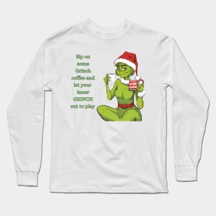 Cheeky Girl Grinch Long Sleeve T-Shirt